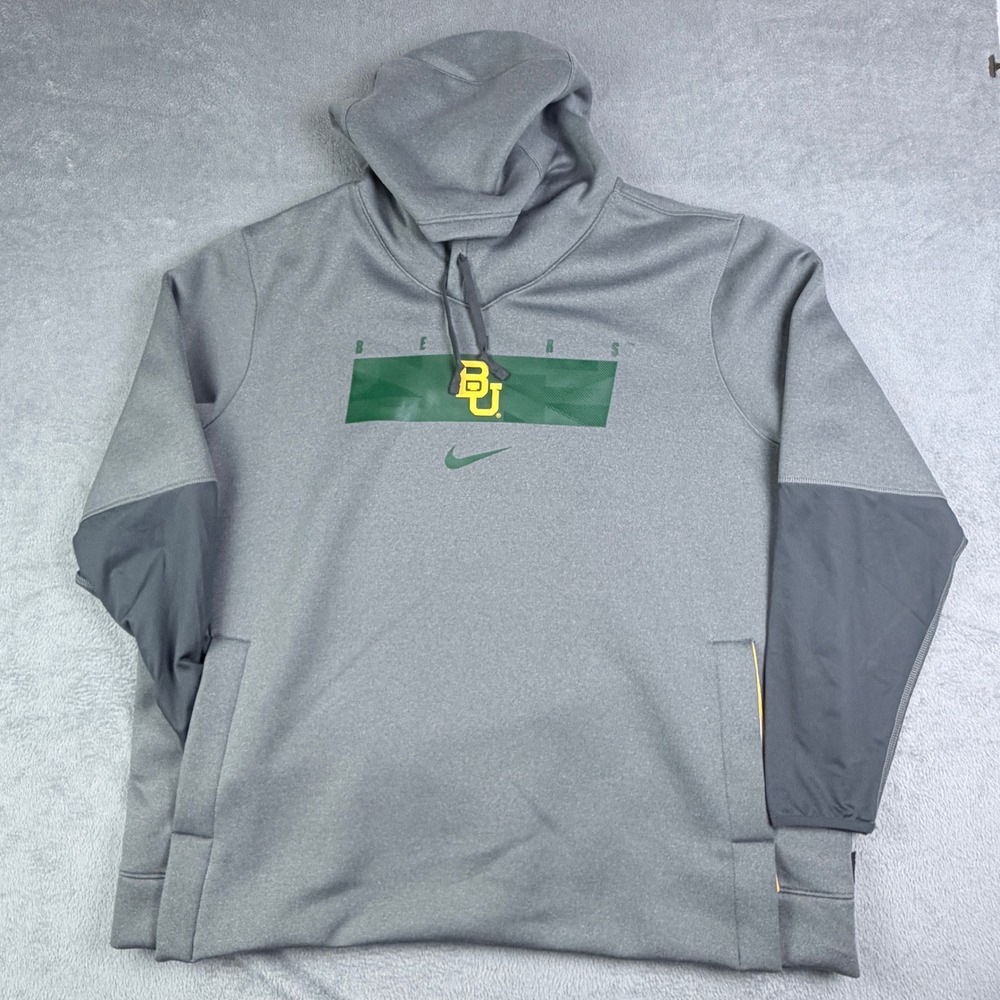 Nike Baylor Bears Mens 3XL Gray On-Field Performance Hoodie CQ6073-050 NCAA